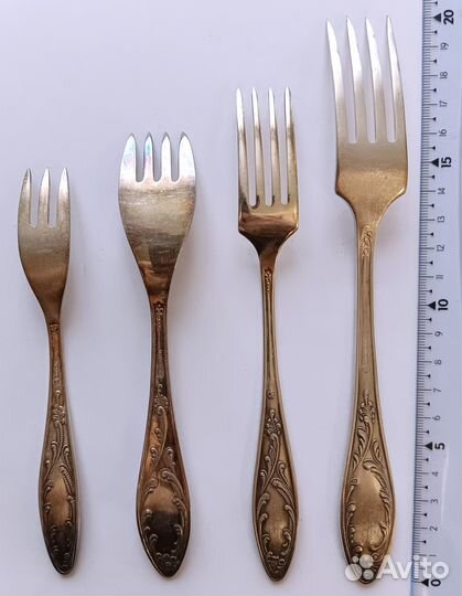 Столовые приборы мельхиор Пламя Кольчугино СССР