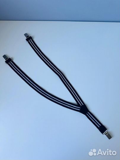 Подтяжки для мальчика черные полосатые черно белые