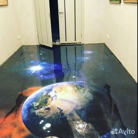 3D полы, полимерные полы