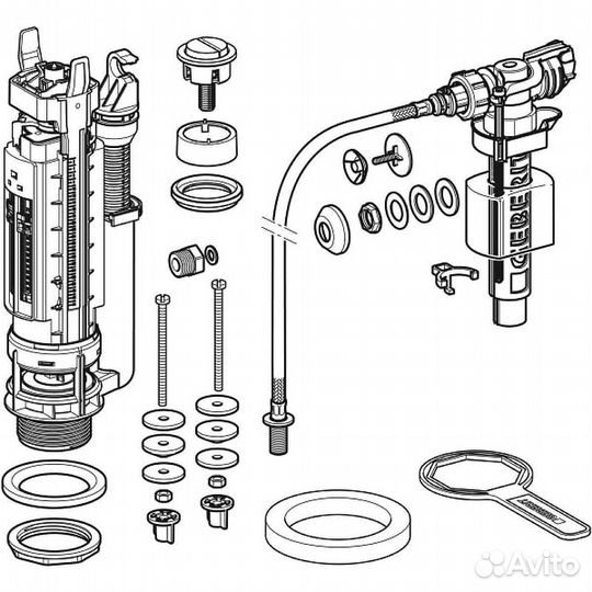 Сливная арматура Geberit ImpulsType 290 283.313.2