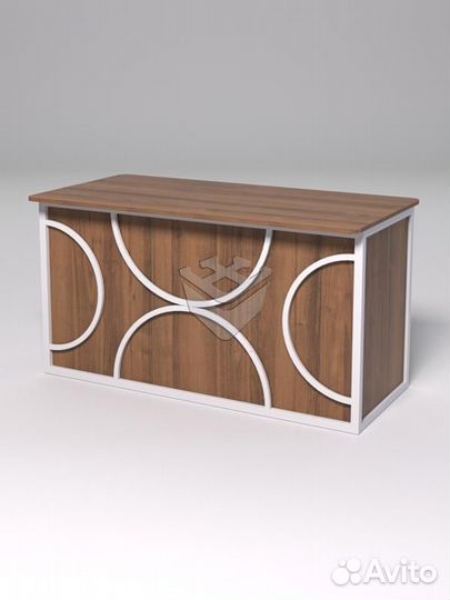 Стол рабочий офисный С-03А (закругленные торцы) &q