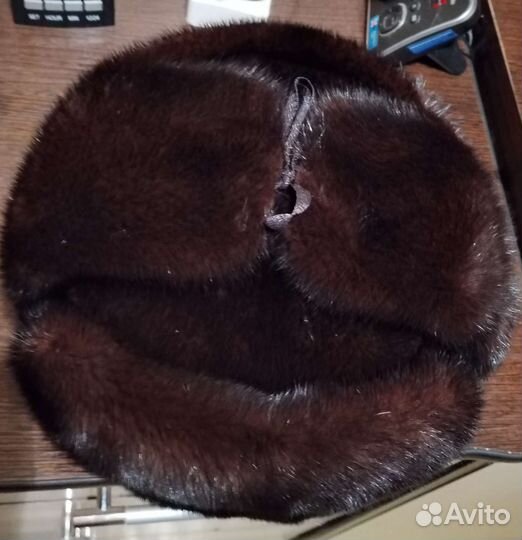 Норковая шапка ушанка мужская