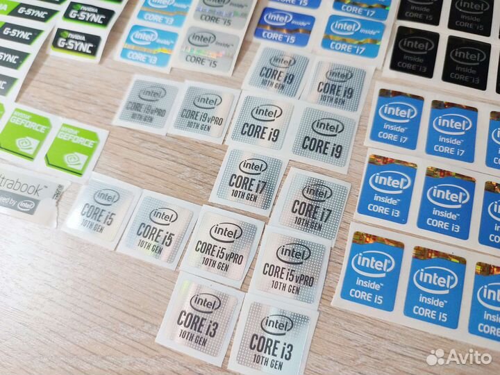 Редкие наклейки для intel, amd, Nvidia, ryzen