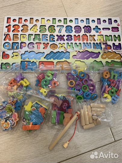 Конструктор магнитный, деревянный, развивающий