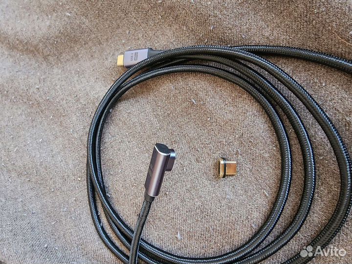 Кабель Usb 4 Type C, 20 Гбит/с, магнитный, 2 метра