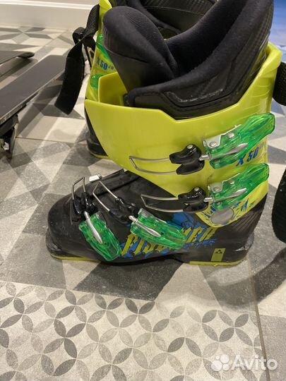 Горные лыжи + горнолыжные ботинки детские компл