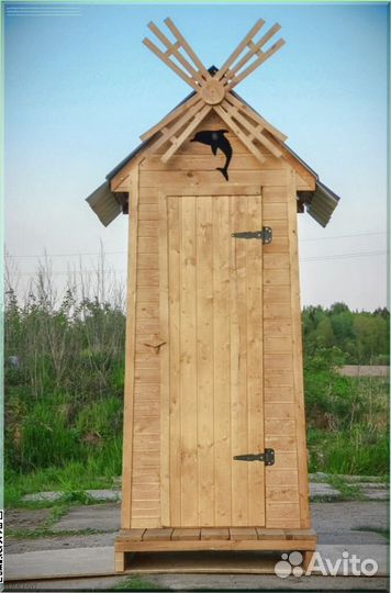 Дачный туалет с лебедем ZDN