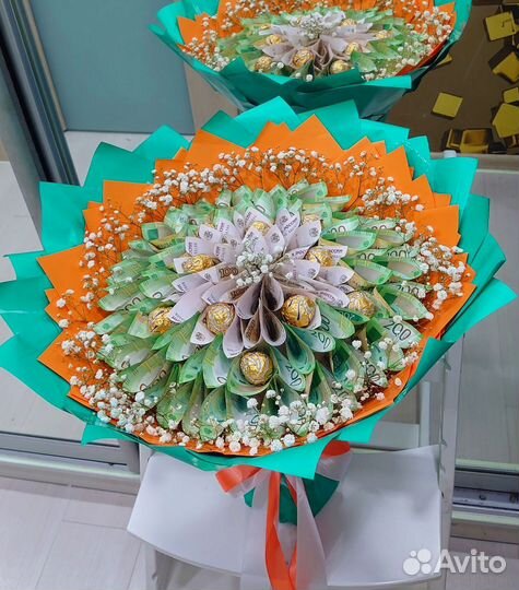 Крутые букеты из денег,сухофруктов и орех