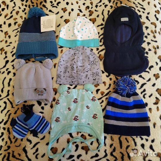 Шапки детские для мальчиков разные новые