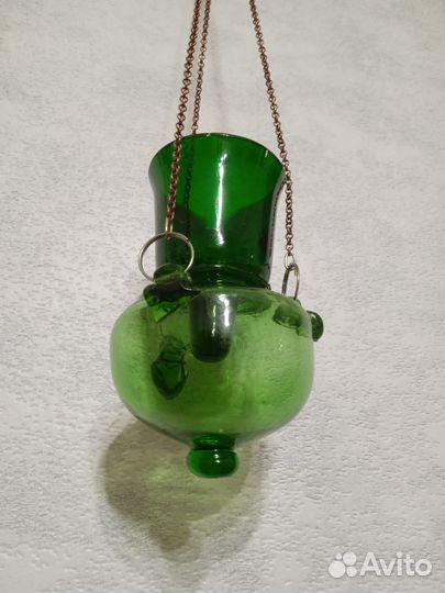 Старинная дутая лампада