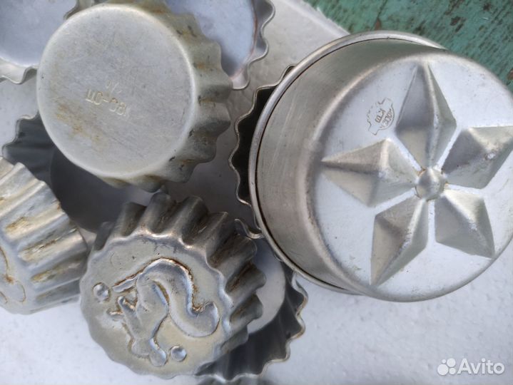 Форма для выпечки СССР 30 шт звезда заяц