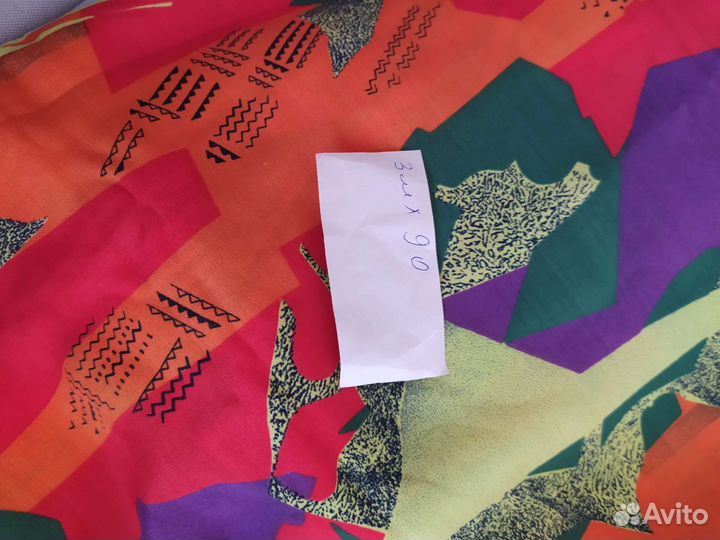 Крепдешин СССР. Красная роза