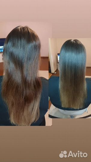 Кератиновое выпрямление волос