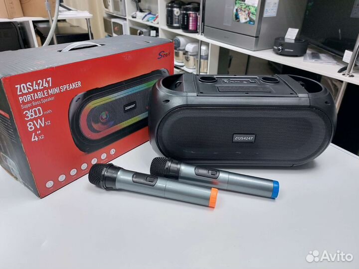 Портативная колонка с 2-мя микрофонами (Окт139)