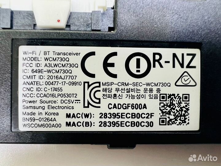 Wifi модуль WCM730Q samsung UE49MU9000U