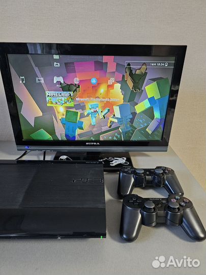 Sony Playstation 3 super slim прошитая 500гб 48игр