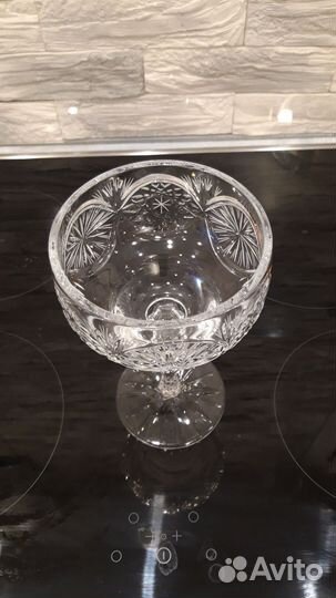 Хрустальная конфетница на ножке СССР