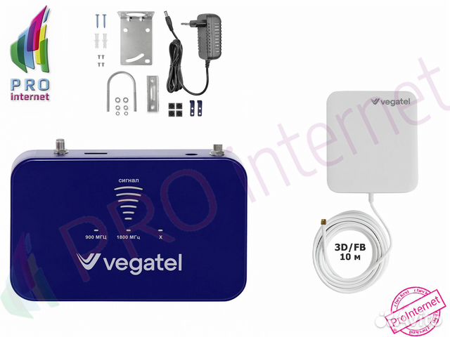 Усилитель сигнала 2G 3G 4G Vegatel PL-900/1800