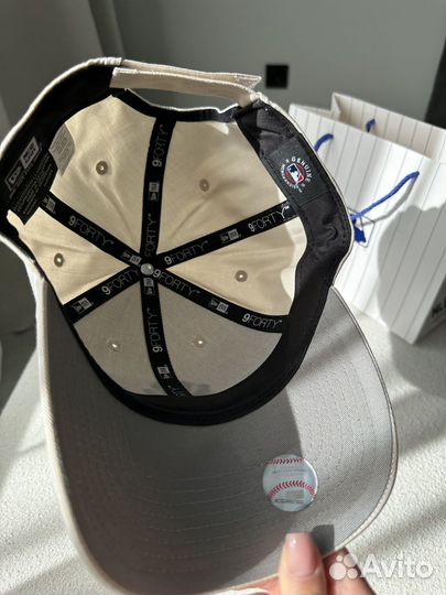 Бейсболка оригинал new era бежевая