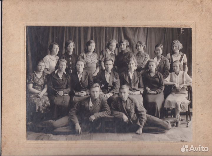 Фото на паспарту. Молодежь. 1937-ой год