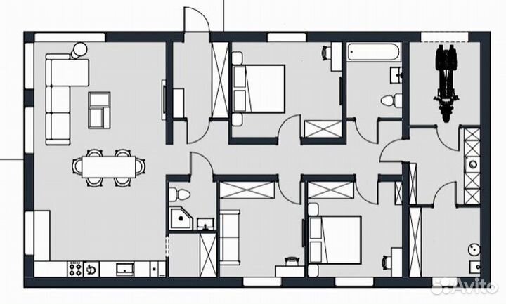 Каркасный дом с террасой, с гарантией