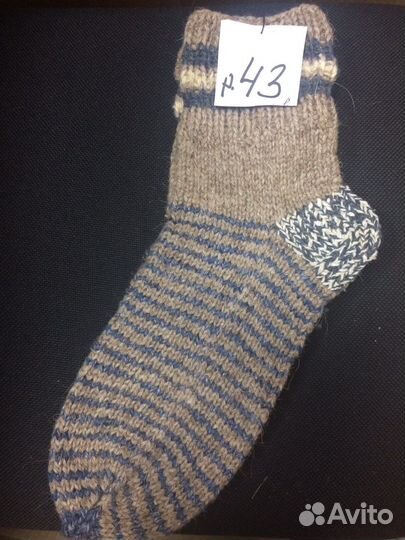 Носки ручной вязки шерстяные