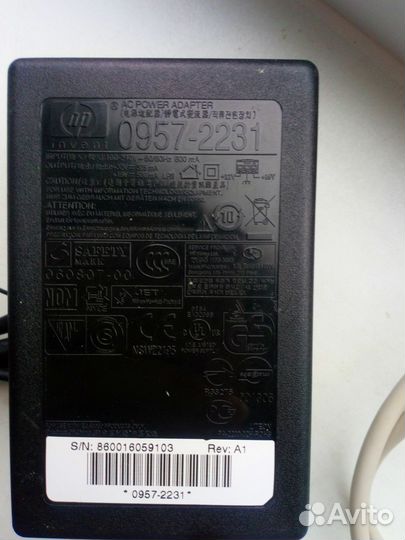 Блок питания для принтера HP 0957-2231 + кабель