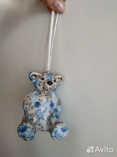 Елочная игрушка мишка