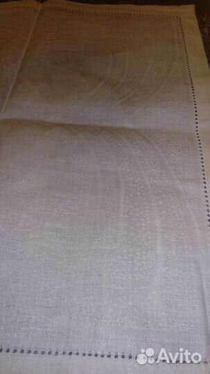 2 салфетки лён с мережкой 44х44 новые