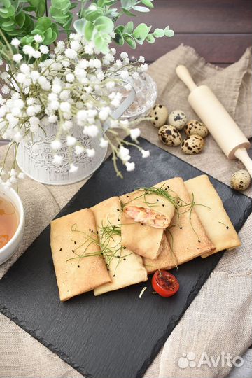 Блинчики с ветчиной и сыром