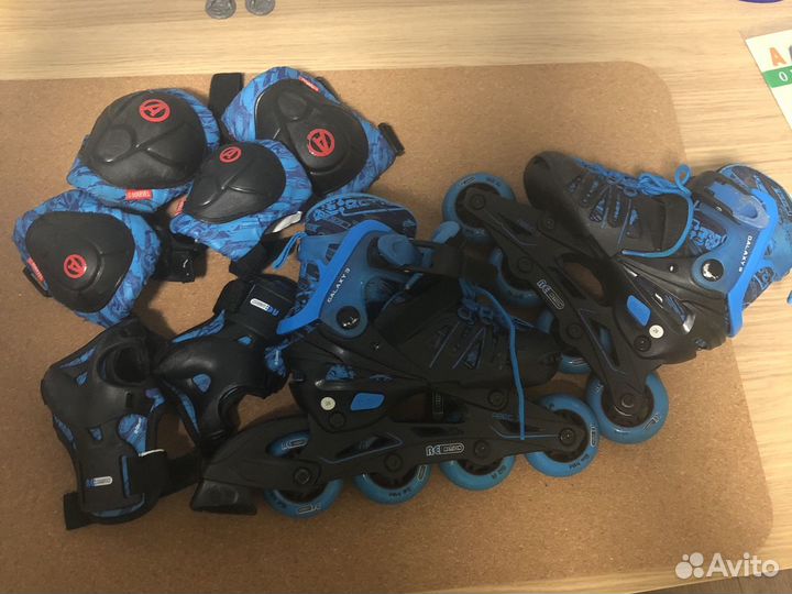 Роликовые коньки 28-31 с защитой в комплекте