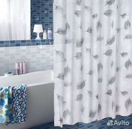 Штора в ванную новая