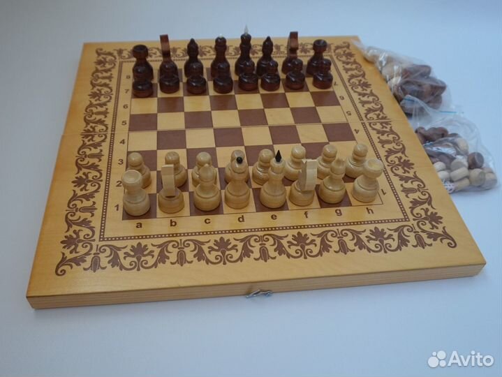 Нарды шашки шахматы 3в1