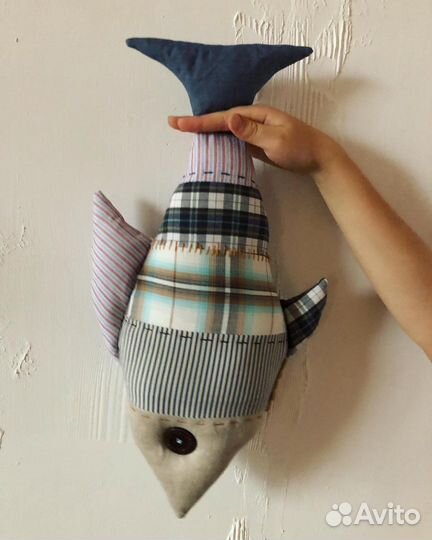 Мягкая игрушка ручной работы Рыба
