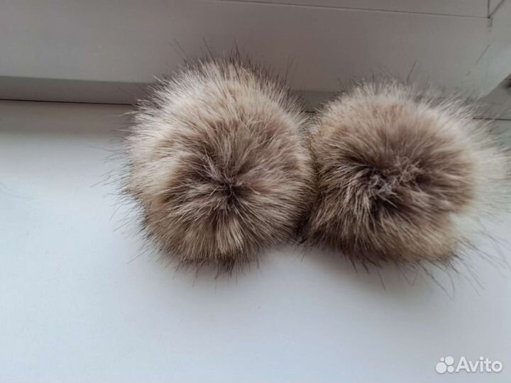 Меховой помпон, 1шт