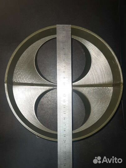 Фланец двойной для asic 200мм. Размеры 120х240