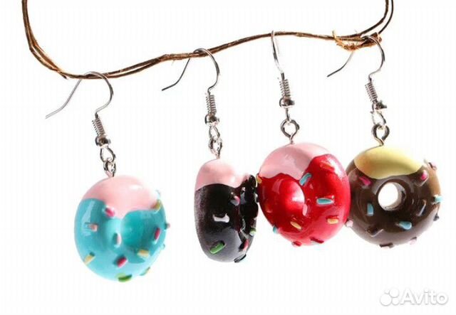 Серьги пончики