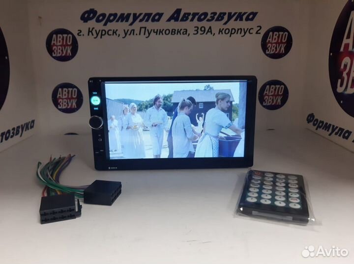 Магнитола 2din музыка фильмы камера BT USB AUX
