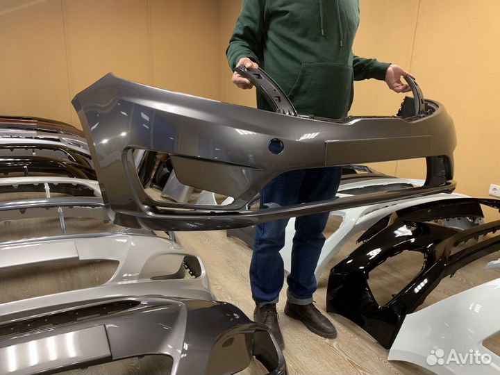 Бампер передний Kia Rio 2011 Серый SAE