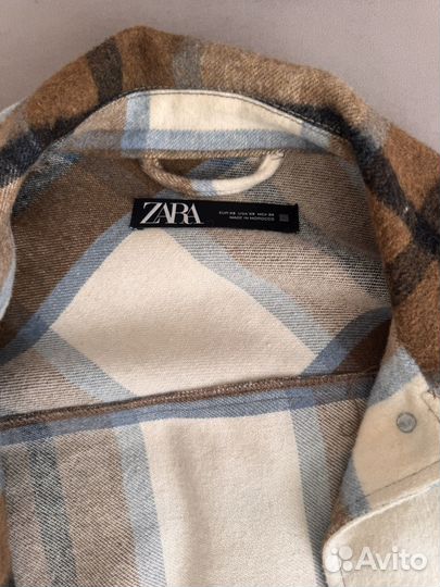 Рубашка в клетку женская теплая