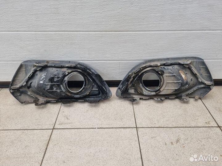 Накладки на противотуманные фары Рено Логан 2