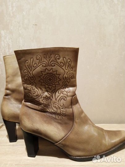 Полусапожки женские 39 раз., натуральная кожа