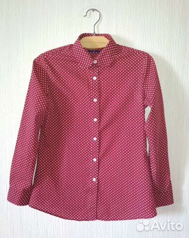 Рубашка хлопковая с длинным рукавом р.40-42