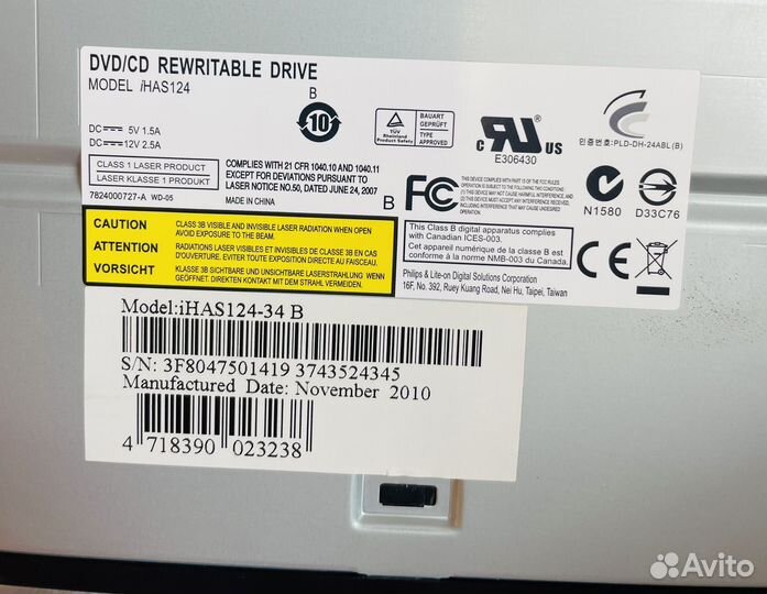 Дисковод для пк dvd/cd rewritable drive