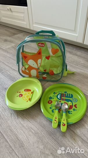 Новый набор детской посуды Chicco