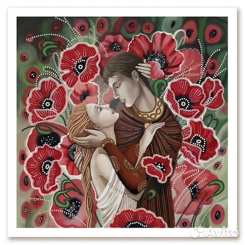 Ткань с рисунком для вышивания бисером