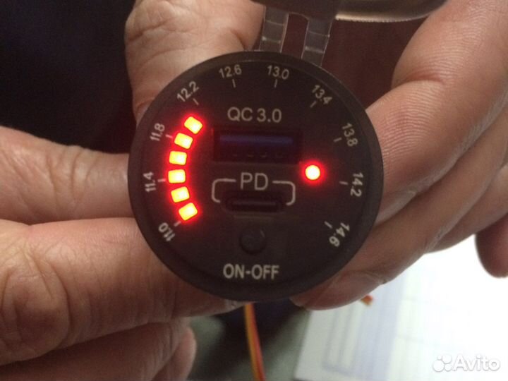 Разъем Usb в авто (врезные) 12V-24V GH-DS139 (Круг