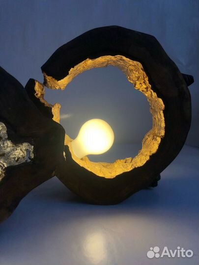 Светильники из спила дерева