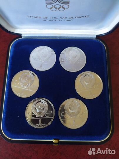 Набор из 6-ти монет Олимпиада 80 пруф