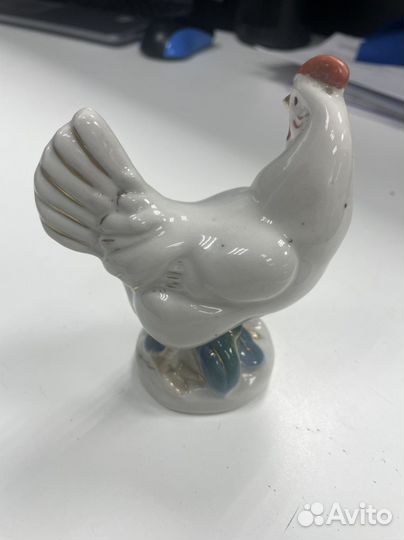 Статуэтка «Курочка» старая гжель